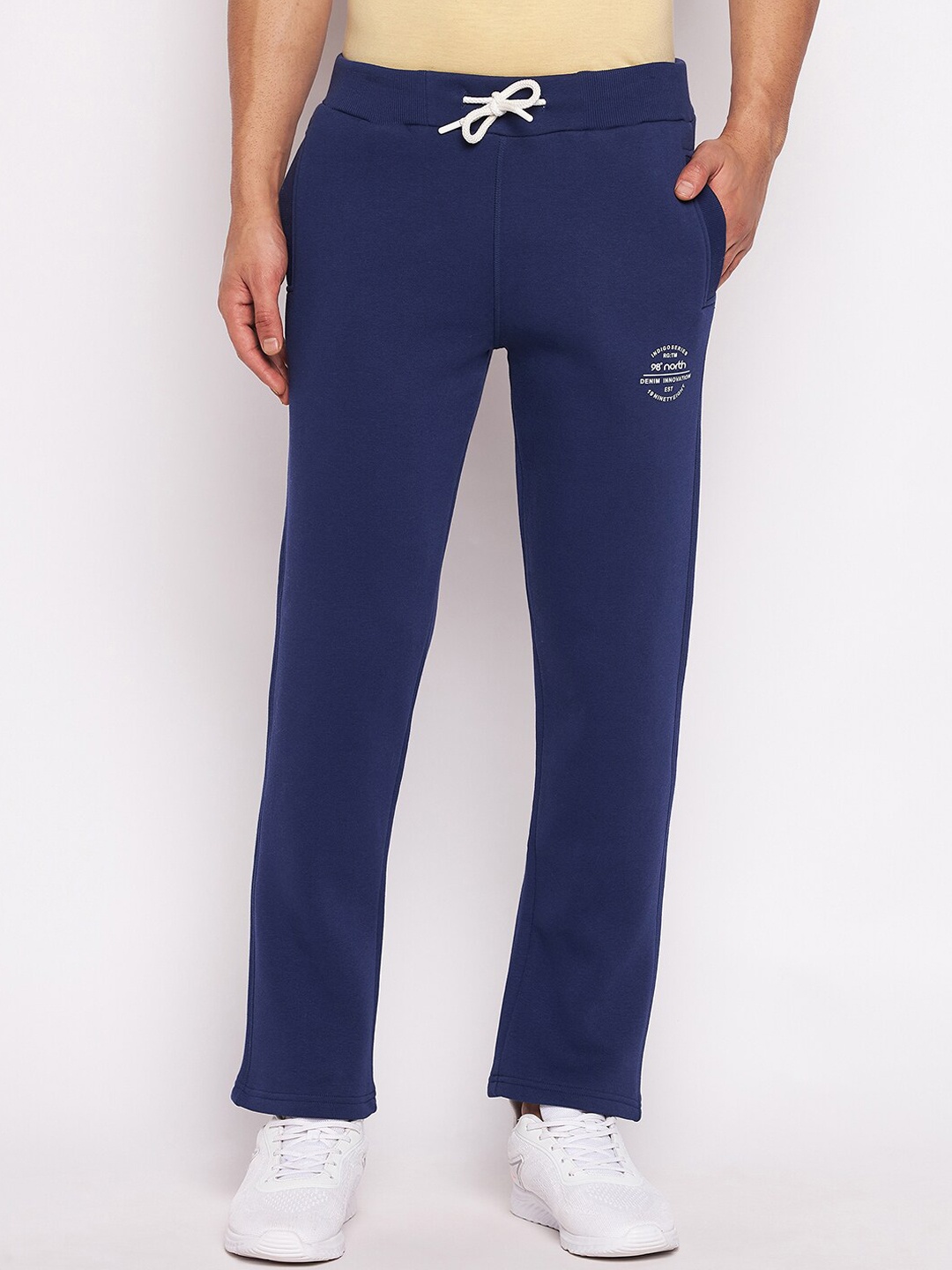 

98 Degree North Men Blue Solid Track Pant