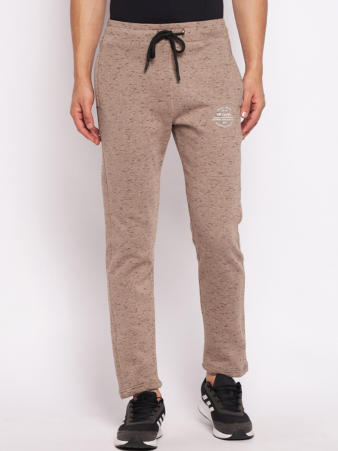 

98 Degree North Men Camel Brown Self-Design Track Pant