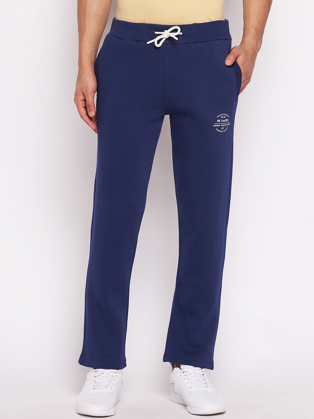 

98 Degree North Men Blue Solid Track Pant