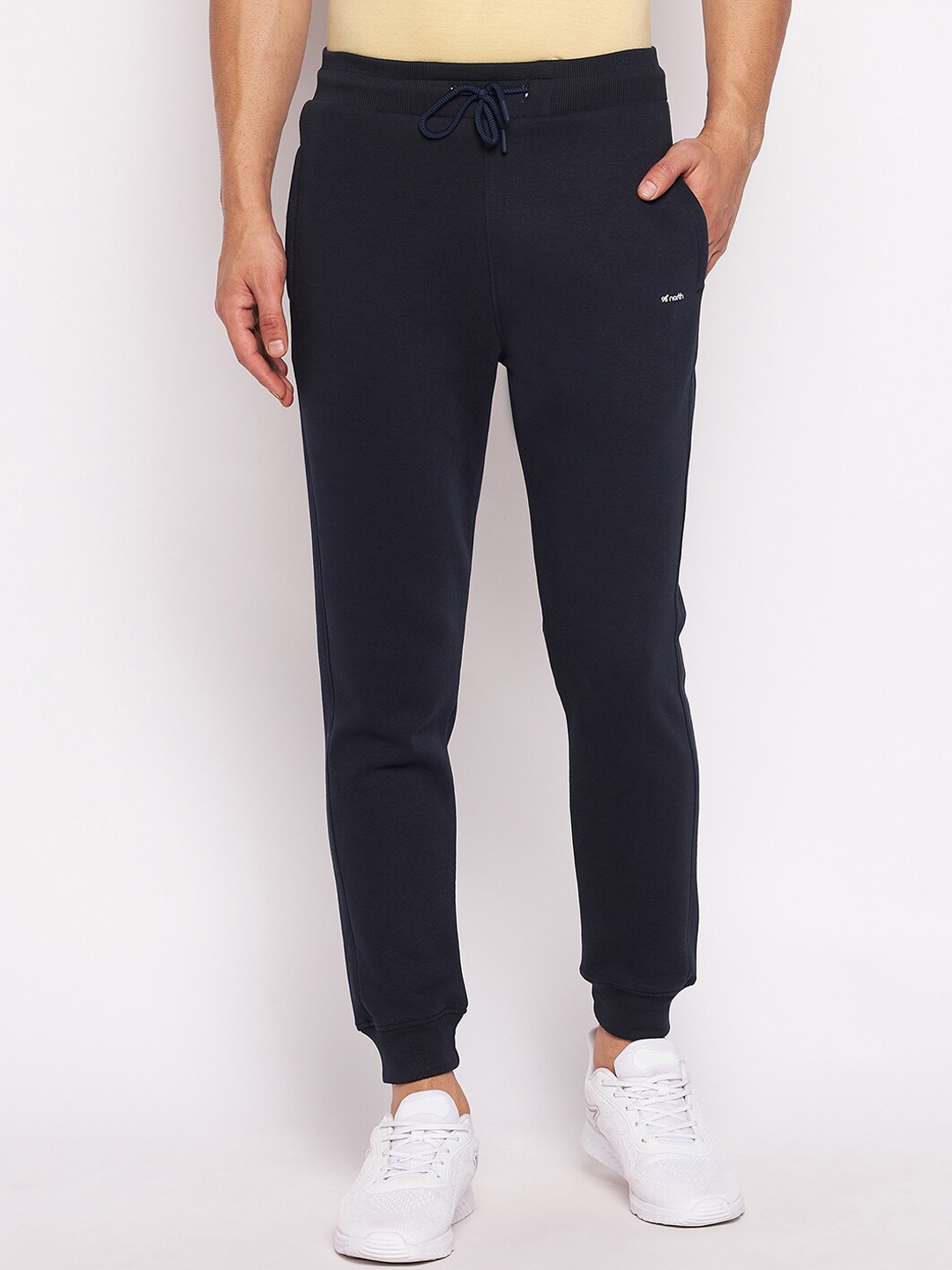 

98 Degree North Men Navy Blue Solid Cotton Joggers