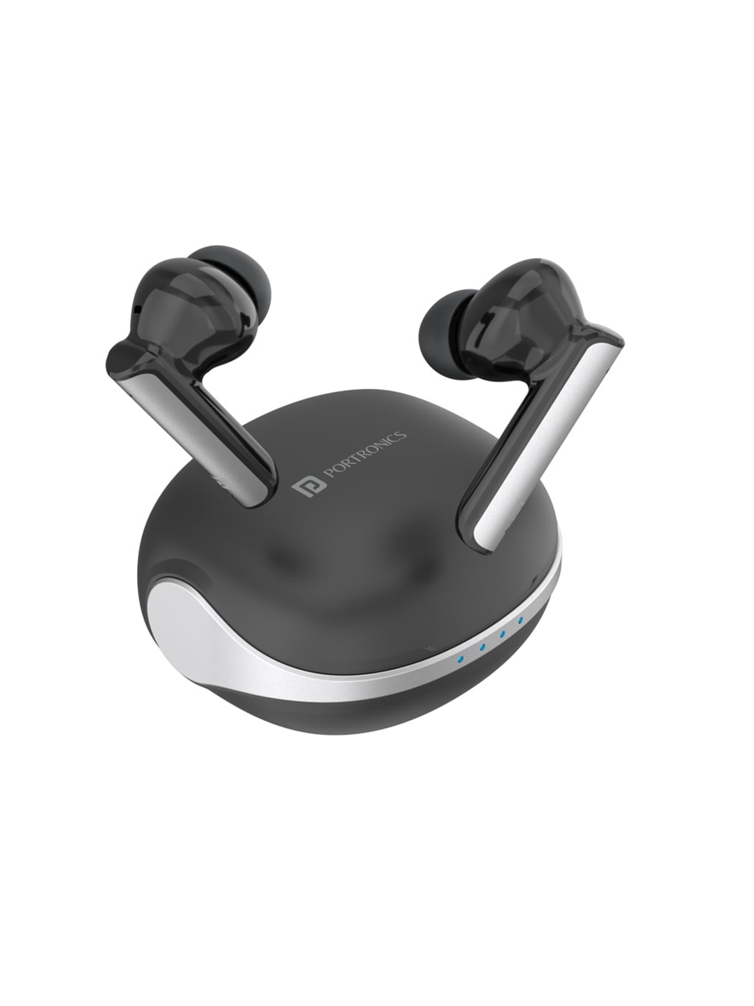 

Portronics Black & Grey Solid Harmonics Twins 27 Wireless Earbuds
