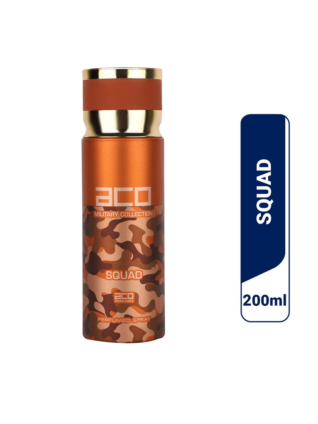 

aco PERFUMES Military Collection Squad Premium Quality Perfume Spray 200 ml, Brown