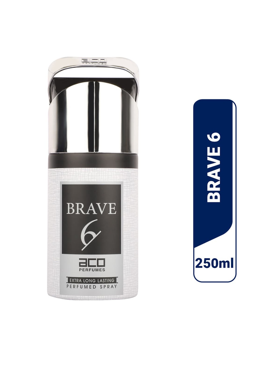 

aco PERFUMES Men Brave 6 Extra Long-Lasting Perfume Spray 250 ml, Multi