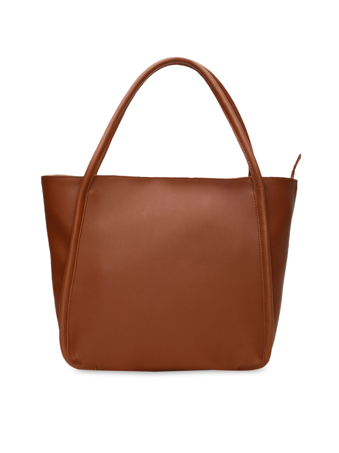 

max Women Tan PU Oversized Shopper Shoulder Bag