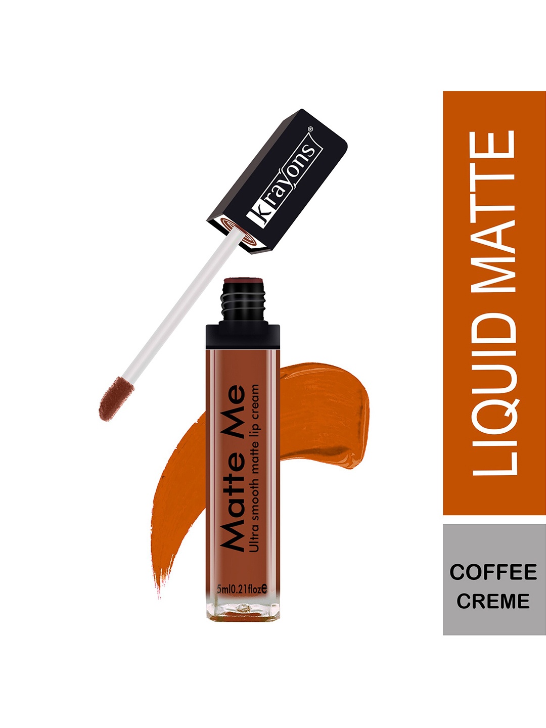 

krayons Matte Me Ultra Smooth Matte Liquid Lip Color 5 ml - Coffee Creme, Brown