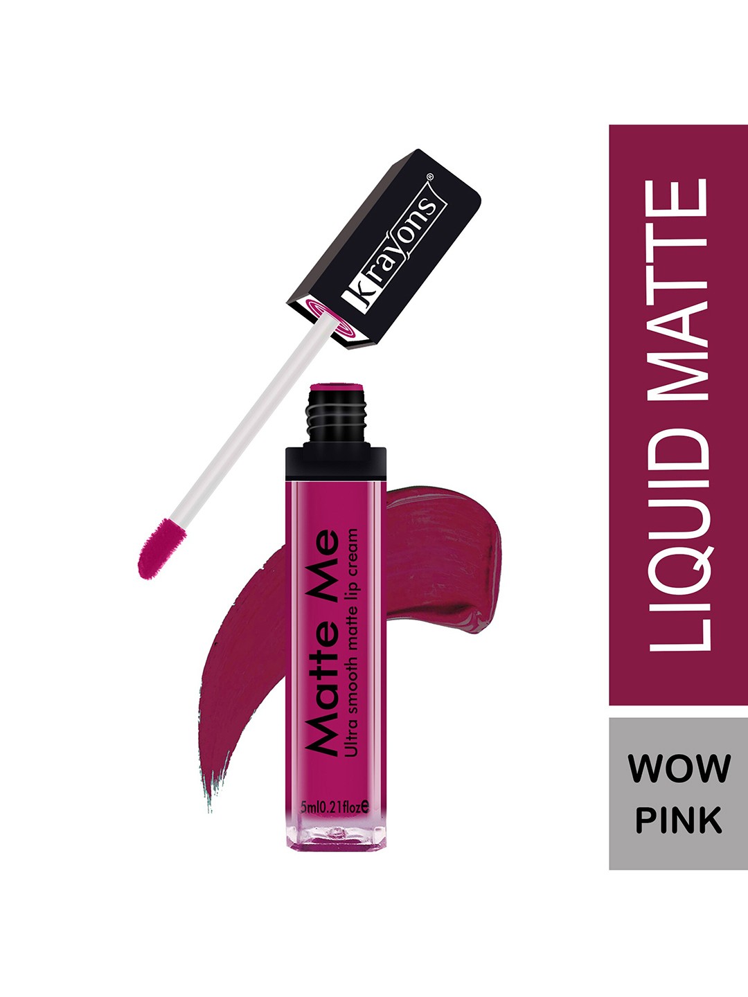 

krayons Matte Me Ultra Smooth Matte Liquid Lip Color 5 ml - Wow Pink