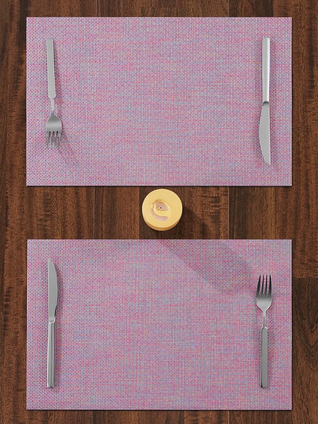 

OBSESSIONS Set Of 6 Solid Vinyl Table Placemats, Pink