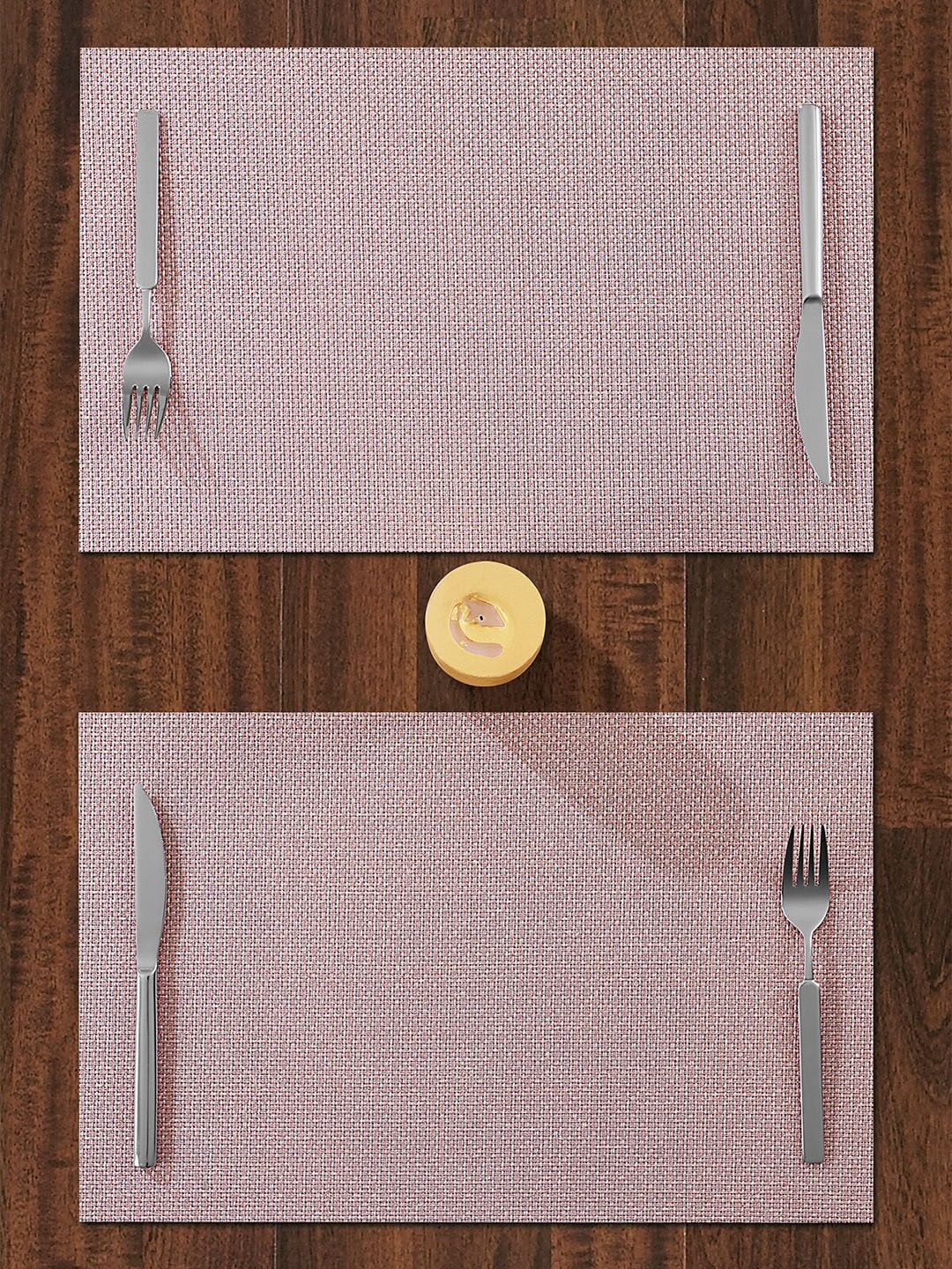 

OBSESSIONS Set Of 6 Copper-Toned Textured Table Placemats