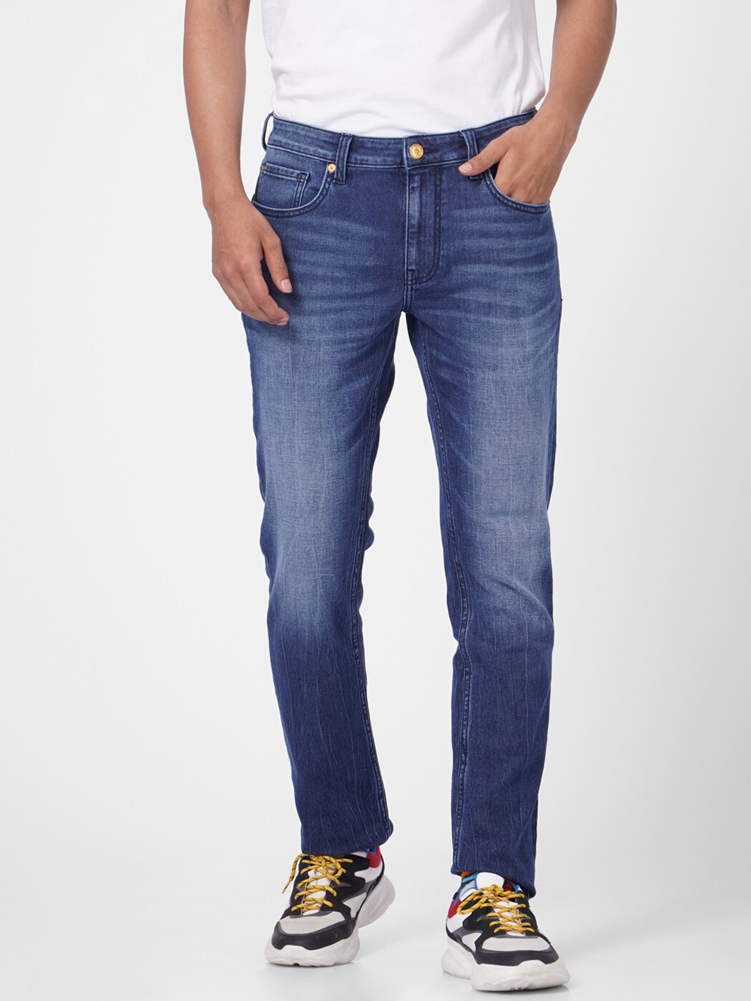 

Jack & Jones Men Blue Slim Fit Light Fade Jeans