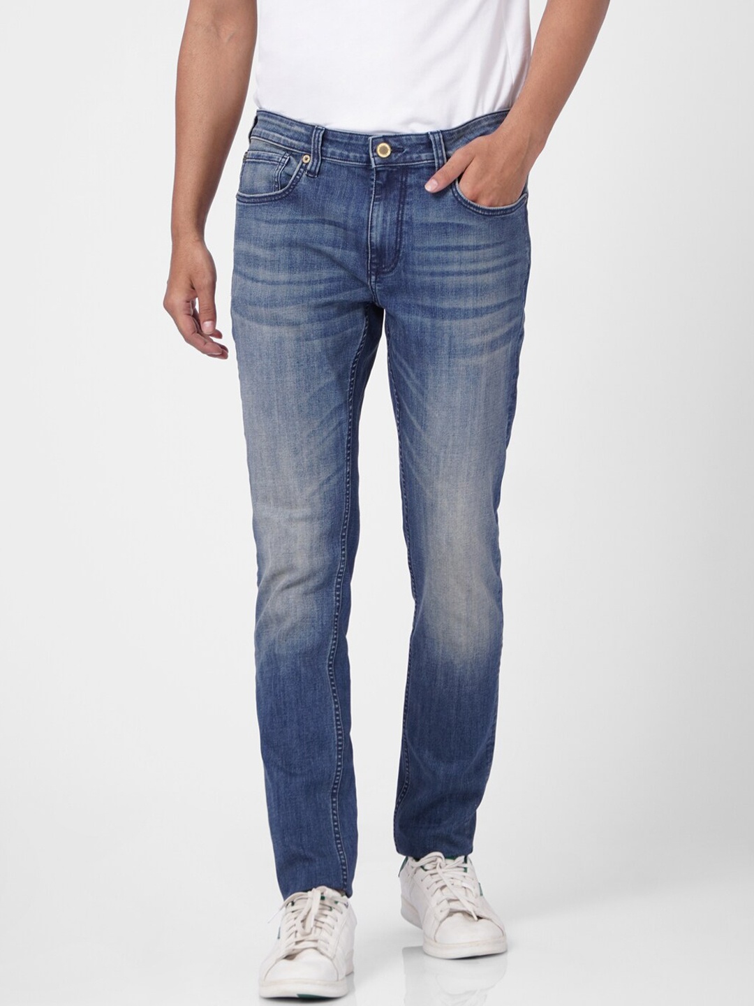 

Jack & Jones Men Blue Slim Fit Heavy Fade Cotton Jeans