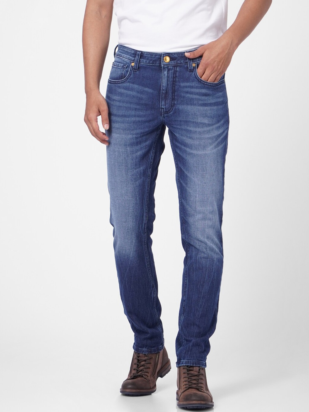 

Jack & Jones Men Blue Slim Fit Heavy Fade Jeans