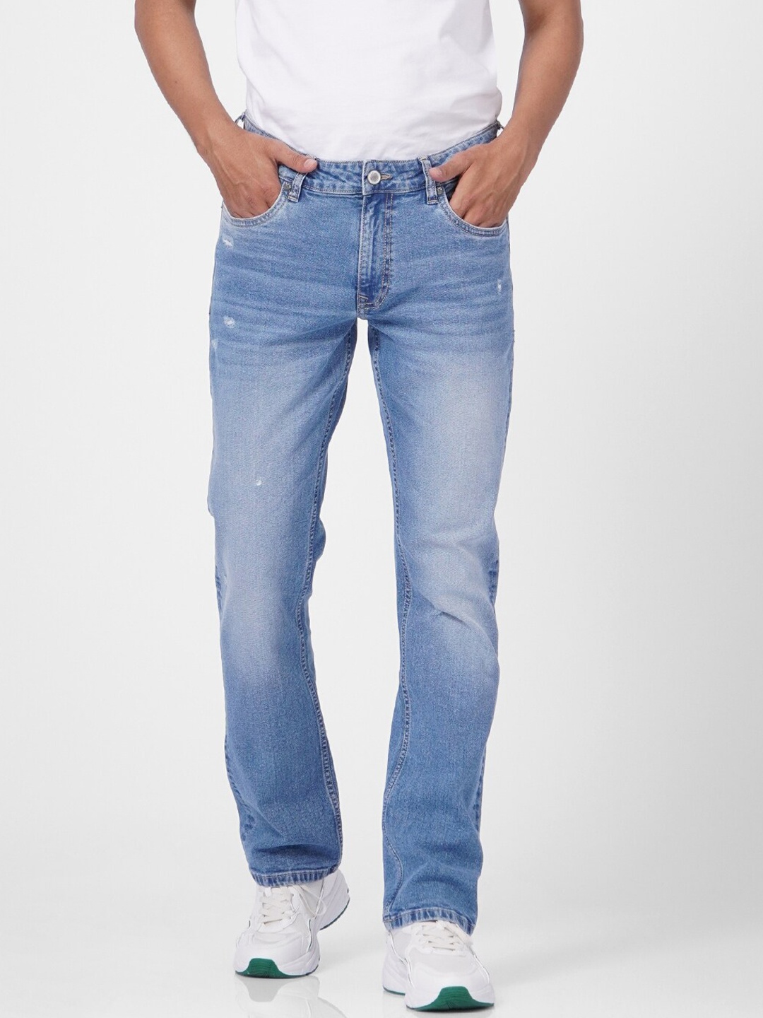 

Jack & Jones Men Blue Slim Fit Mildly Distressed Heavy Fade Cotton Jeans