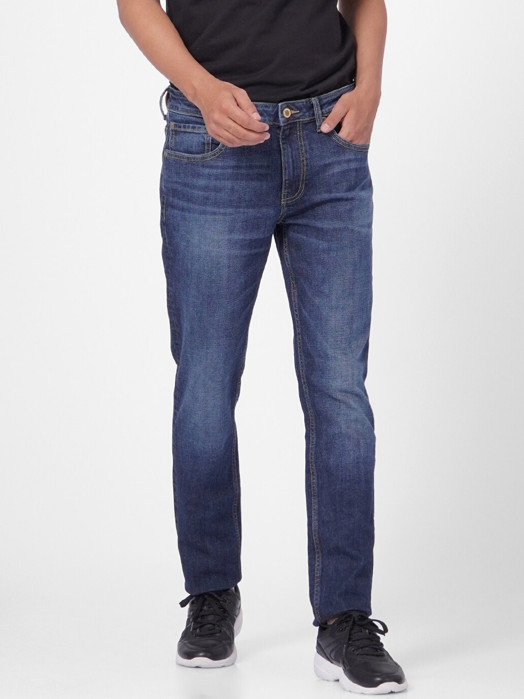 

Jack & Jones Men Blue Slim Fit Heavy Fade Cotton Jeans