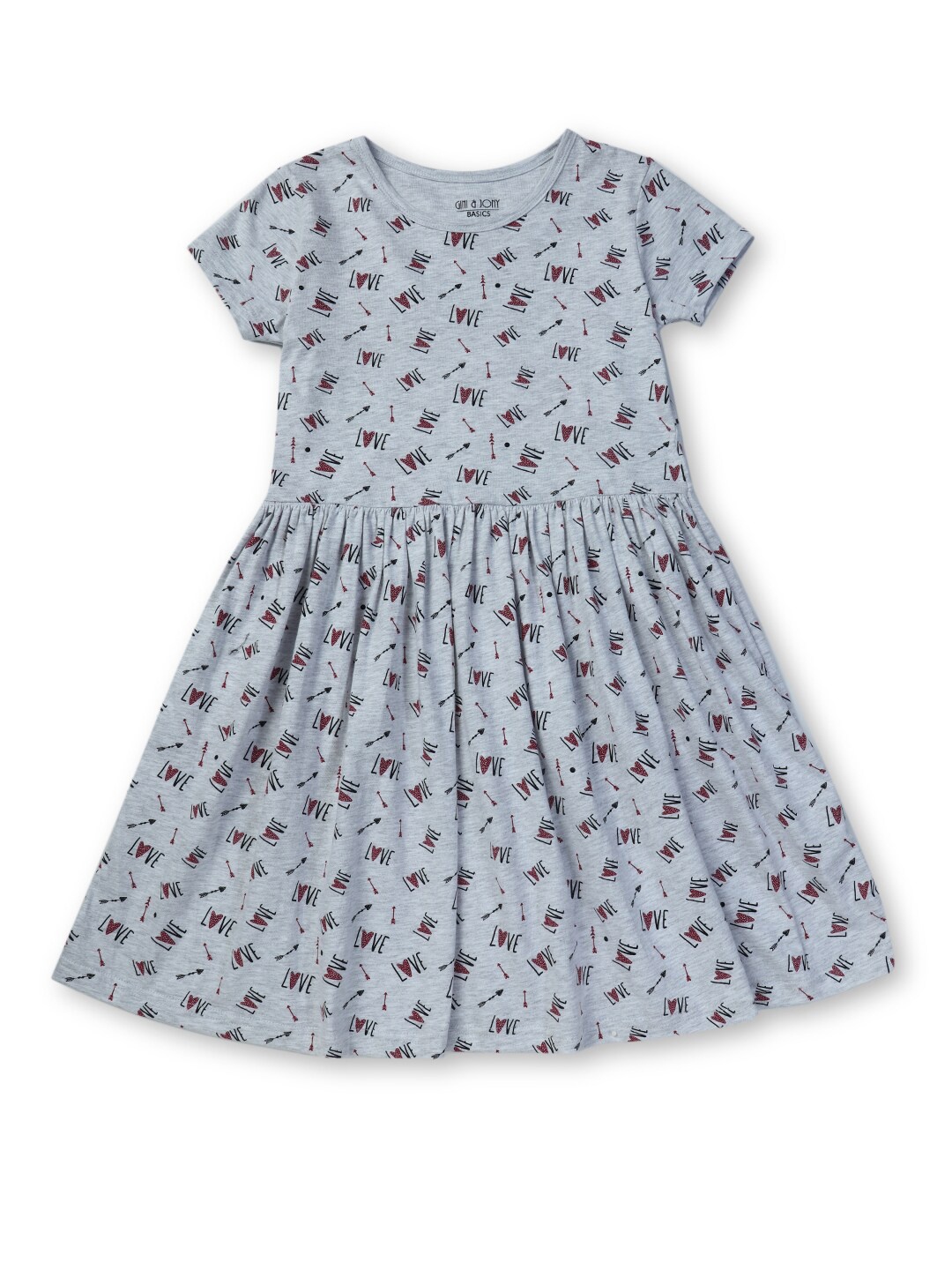 

Gini and Jony Grey A-Line Cotton Dress