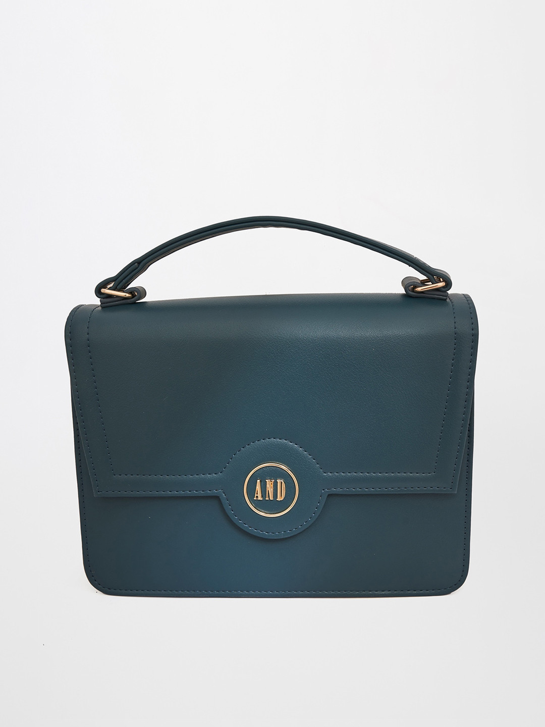 

AND Women Blue PU Structured Satchel