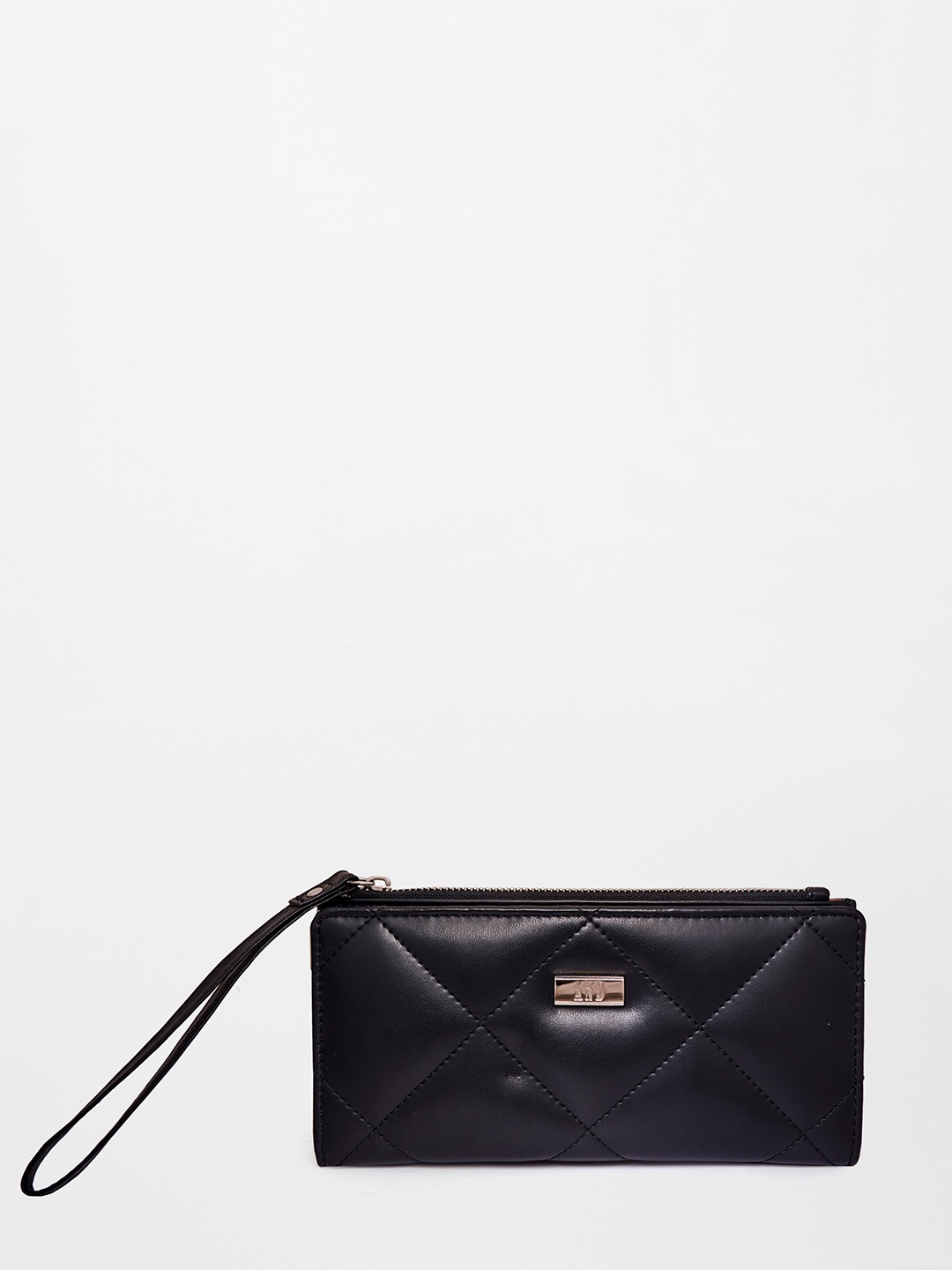 

AND Textured Quilted Purse Clutch, Black