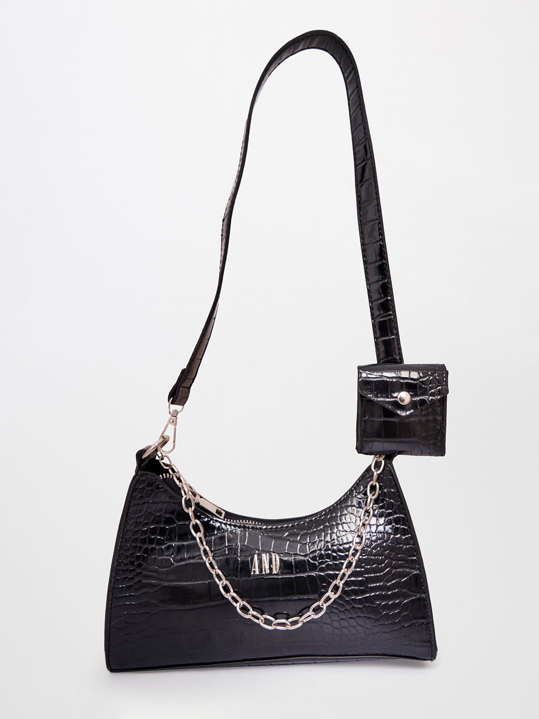 

AND Black PU Swagger Sling Bag