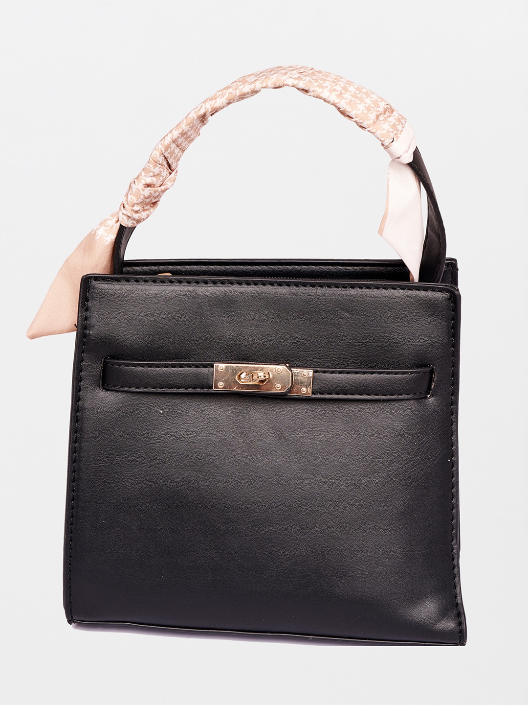 

AND Black Structured Hobo Bag