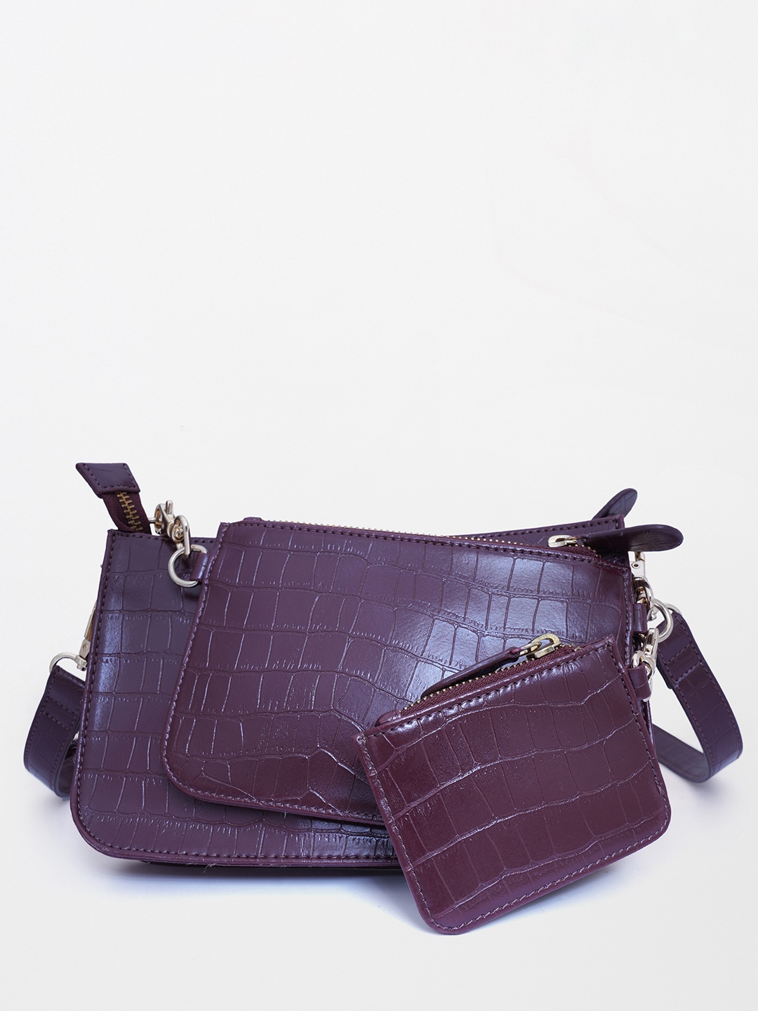 

AND Red PU Structured Sling Bag