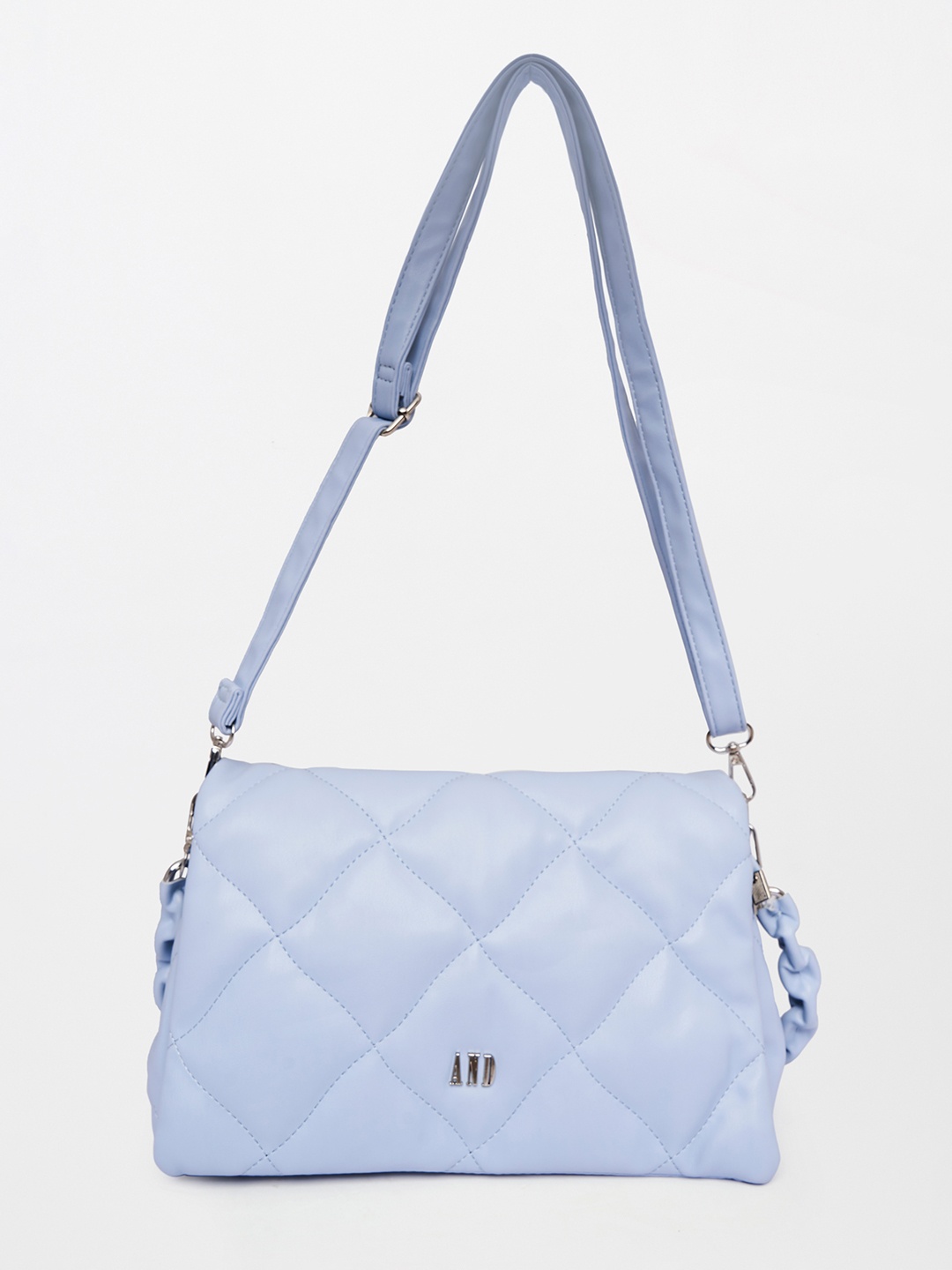 

AND Blue PU Structured Sling Bag with Quilted