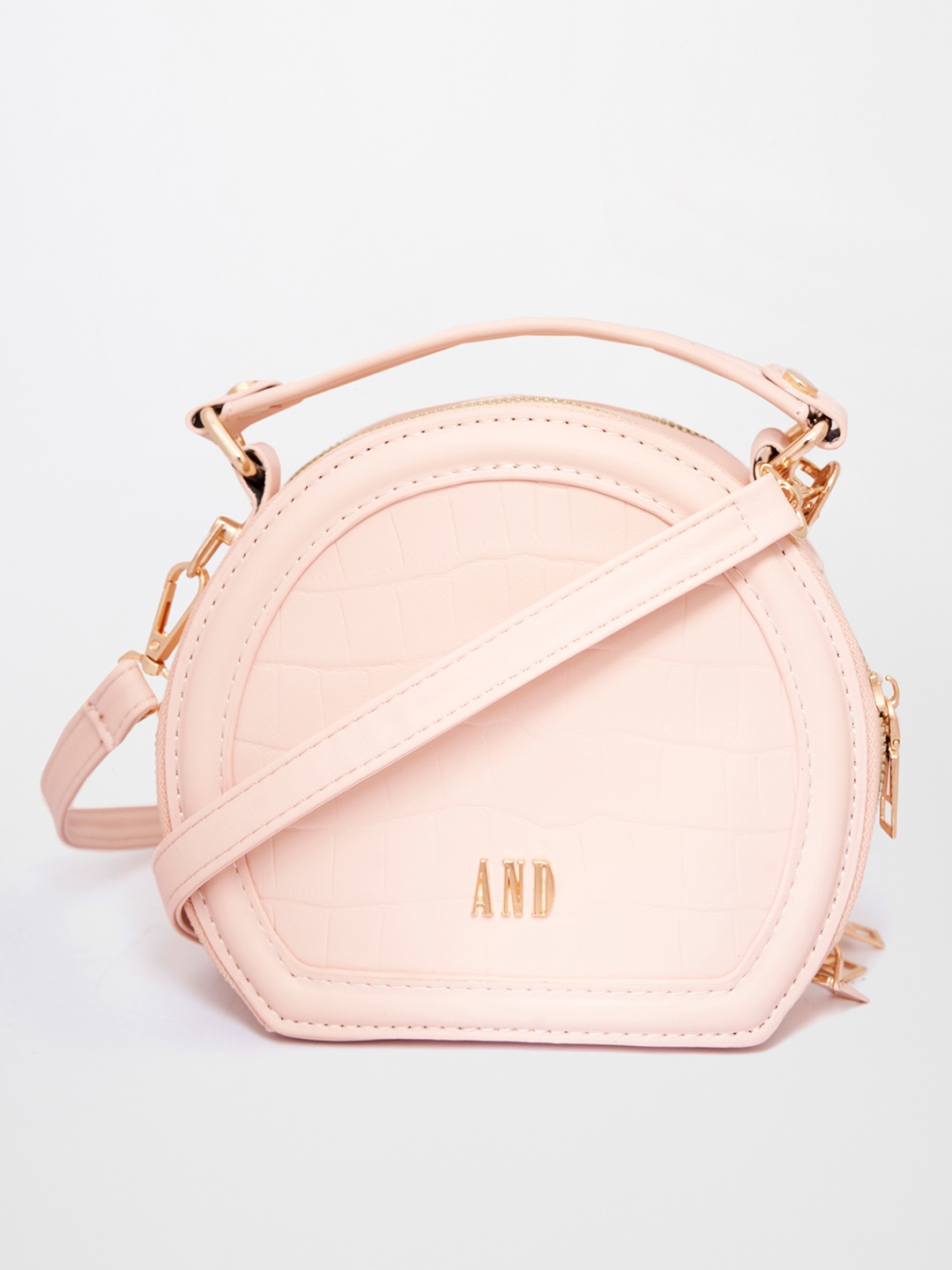 

AND Pink PU Structured Sling Bag