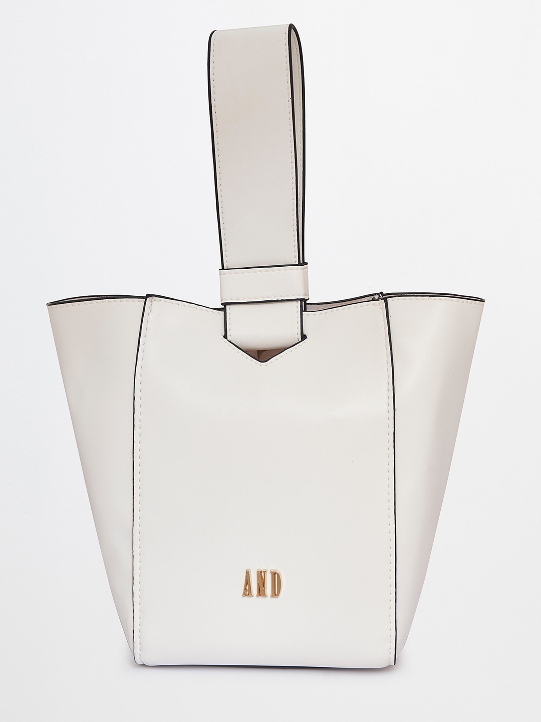 

AND Off White PU Structured Shoulder Bag