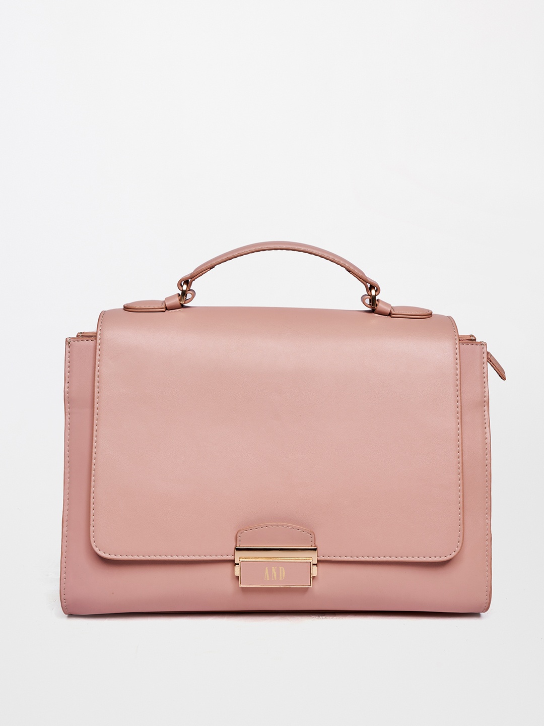 

AND Pink PU Structured Handheld Bag