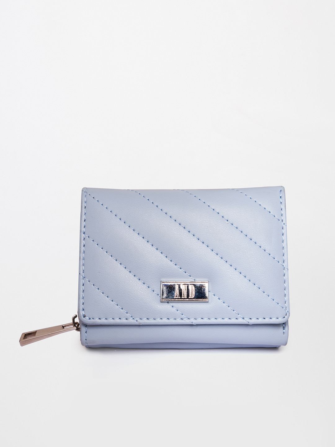 

AND Women Blue Three Fold Wallet