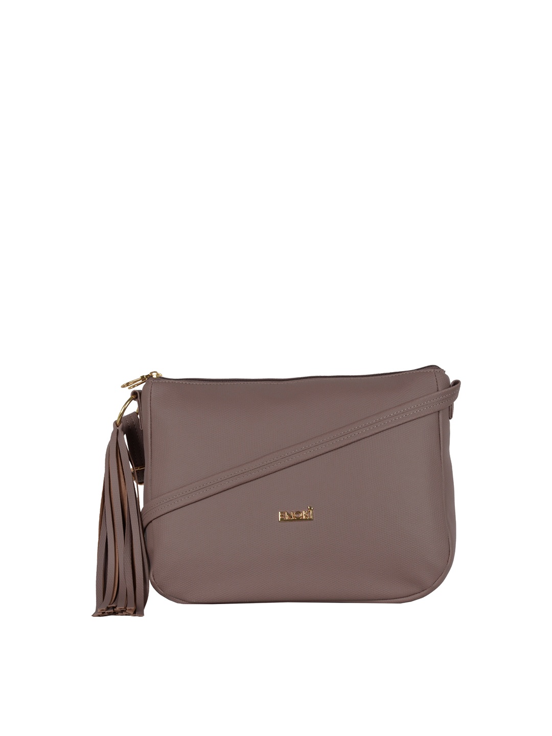 

ENOKI Women Purple Structured Sling Bag with Tasselled