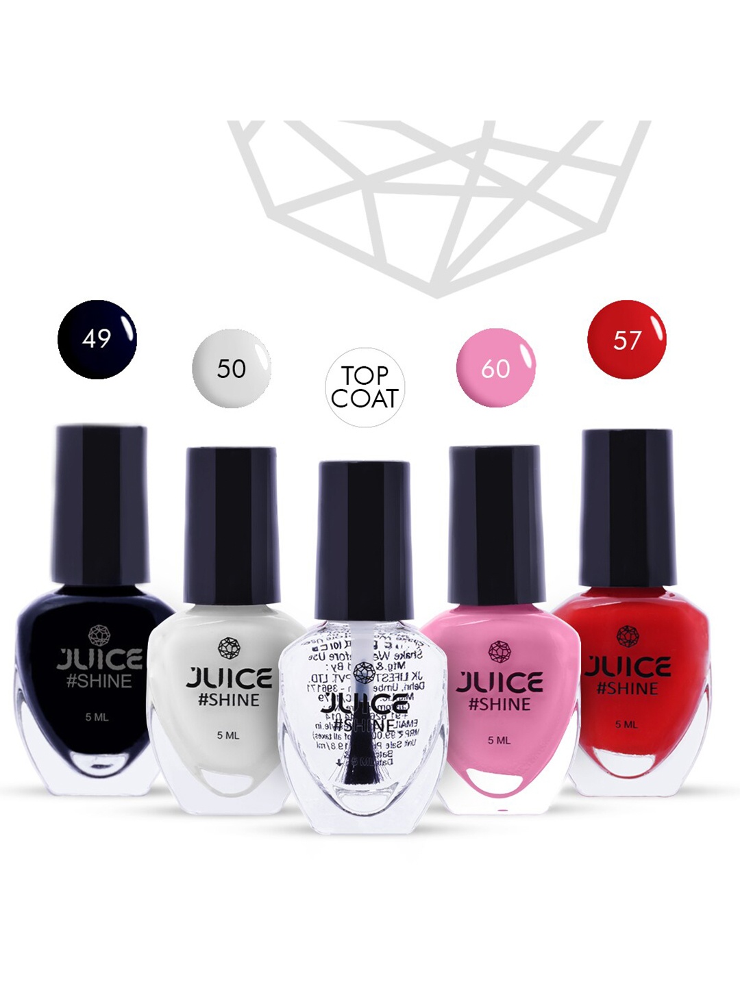 

JUICE Set Of 5 Nail Polish 25 ml -The Basics, Multi