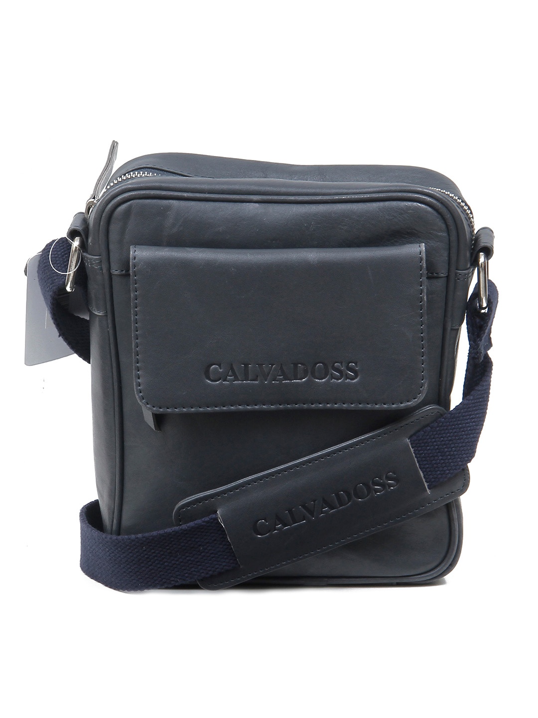 

Calvadoss Women Navy Blue Leather Structured Sling Bag