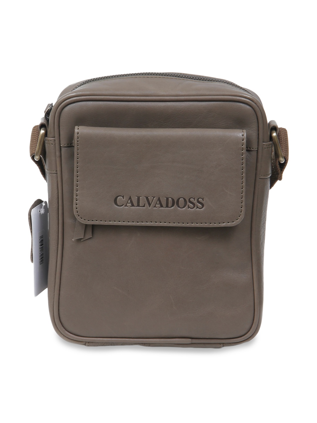 

Calvadoss Women Brown Leather Structured Sling Bag