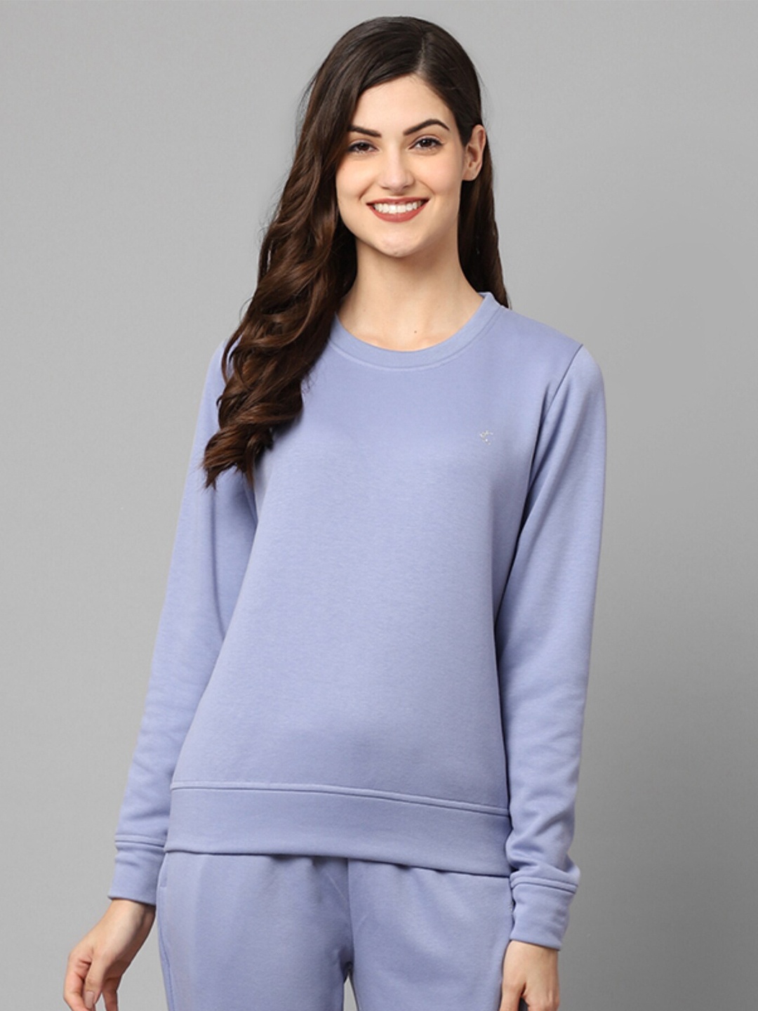 

Kanvin Round Neck Cotton Sweatshirt, Blue
