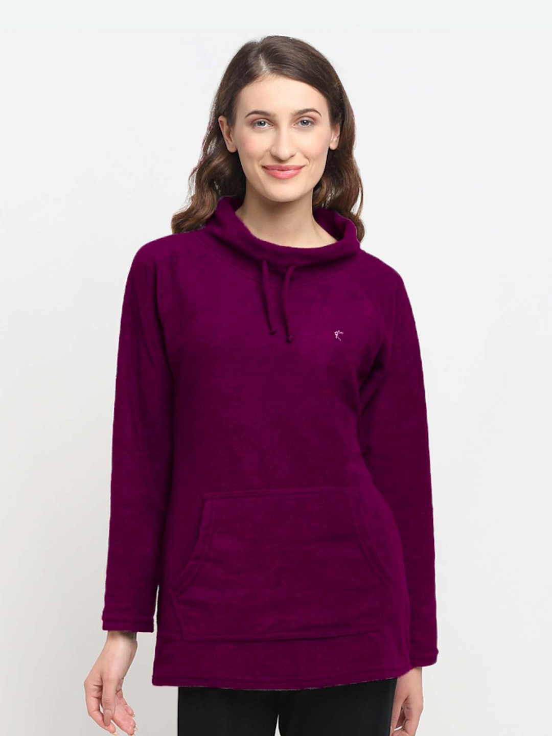

Kanvin Women Hooded Pullover Sweatshirt, Magenta