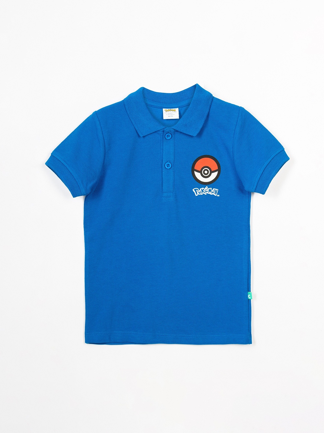 

JusCubs Boys Blue Pokemon Printed Polo Collar Cotton T-shirt