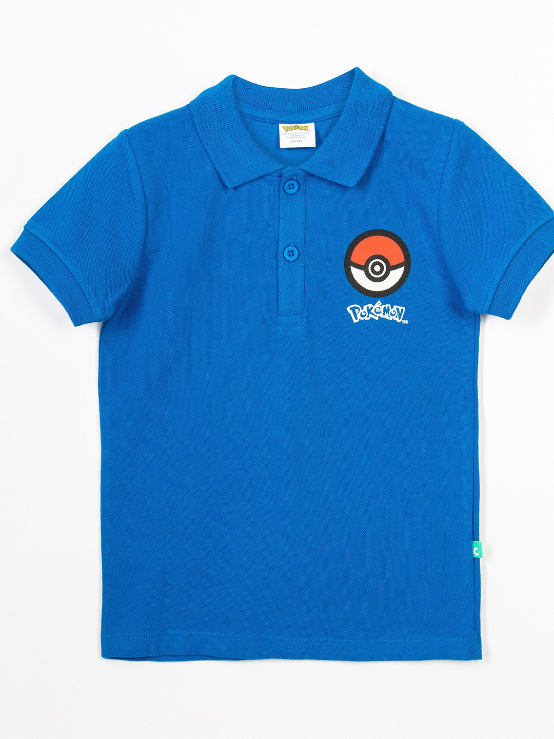 

JusCubs Boys Blue Pokemon Printed Polo Collar Cotton T-shirt
