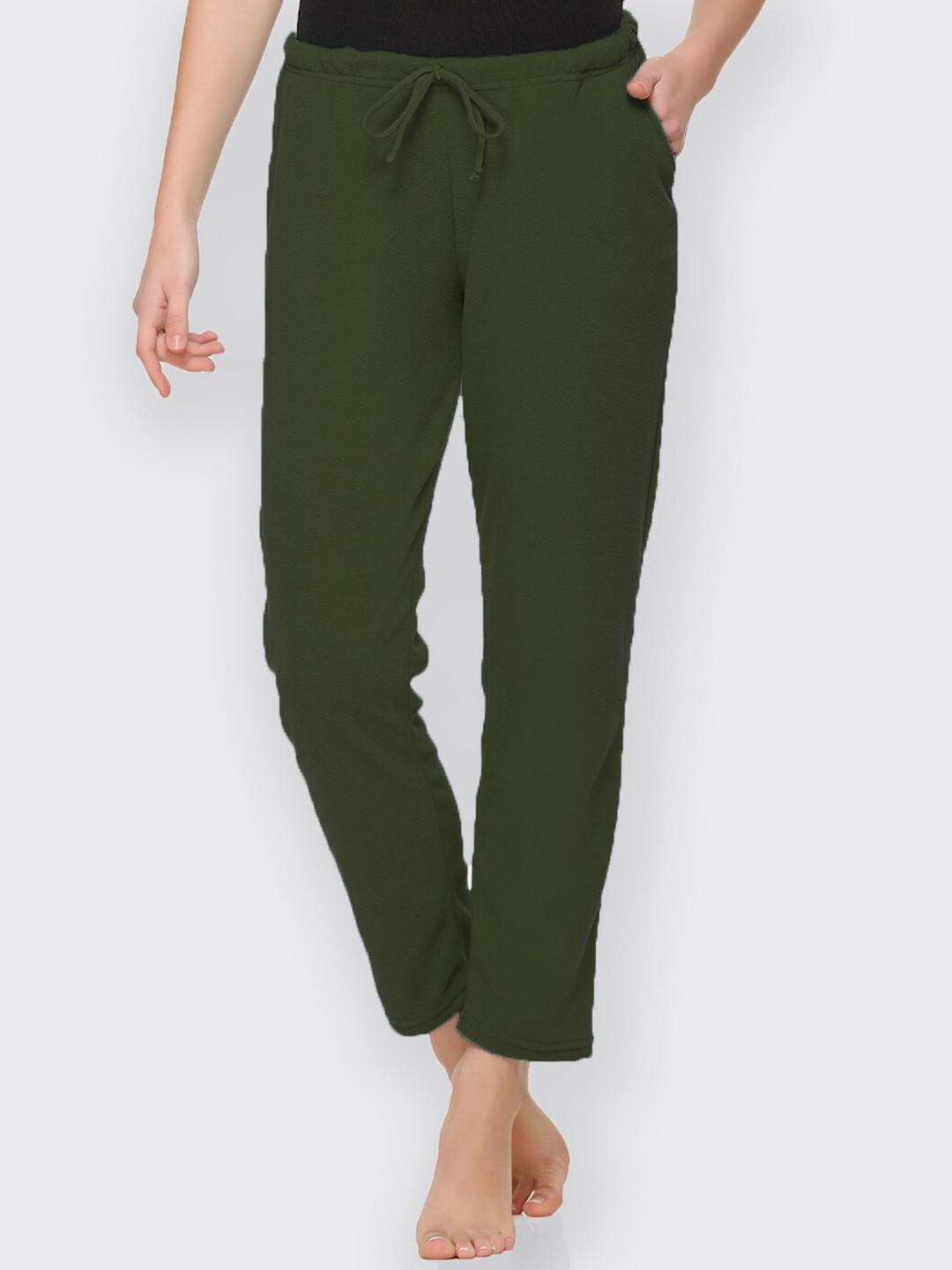 

Kanvin Women Olive Green Solid Lounge Pants