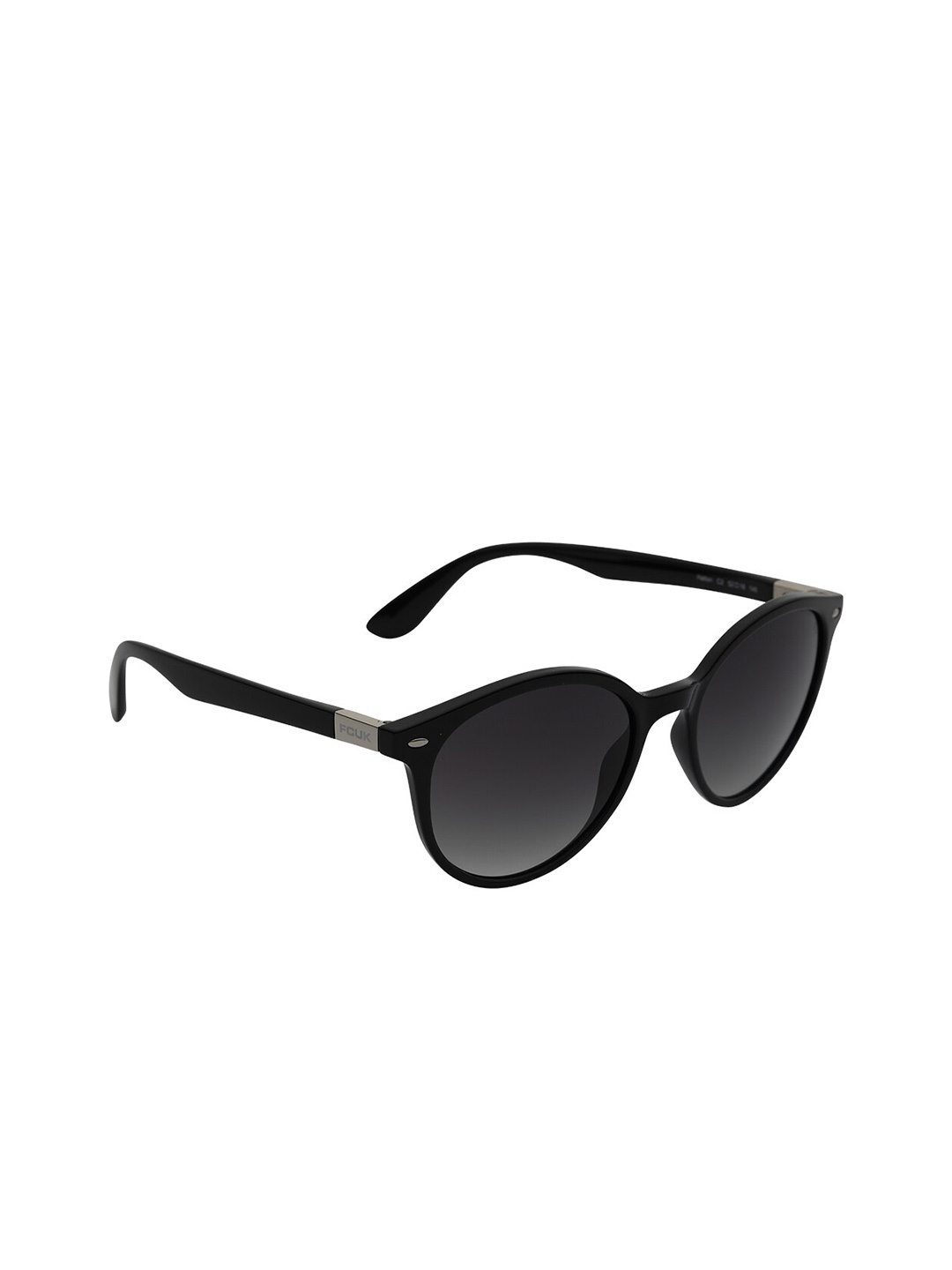 

French Connection Unisex Grey Lens & Black Oval Sunglasses with UV Protected Lens