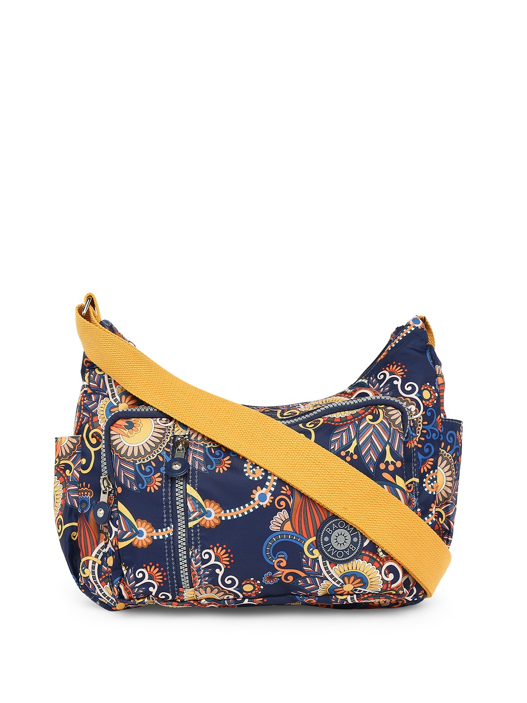 BAOMI Ethnic Motifs Printed Oversized Sling Bag Handbags, Blue