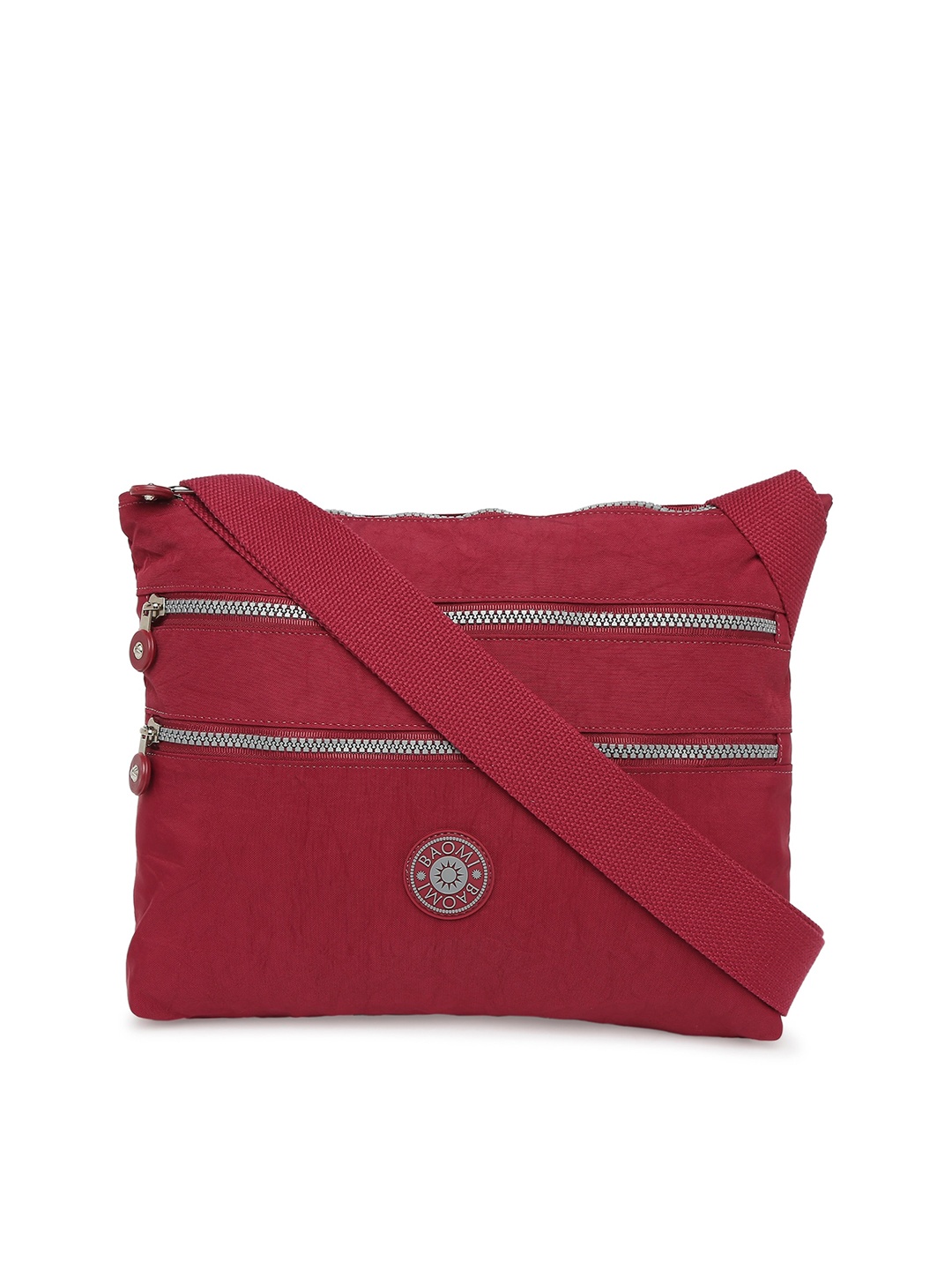 

BAOMI Red Structured Sling Bag