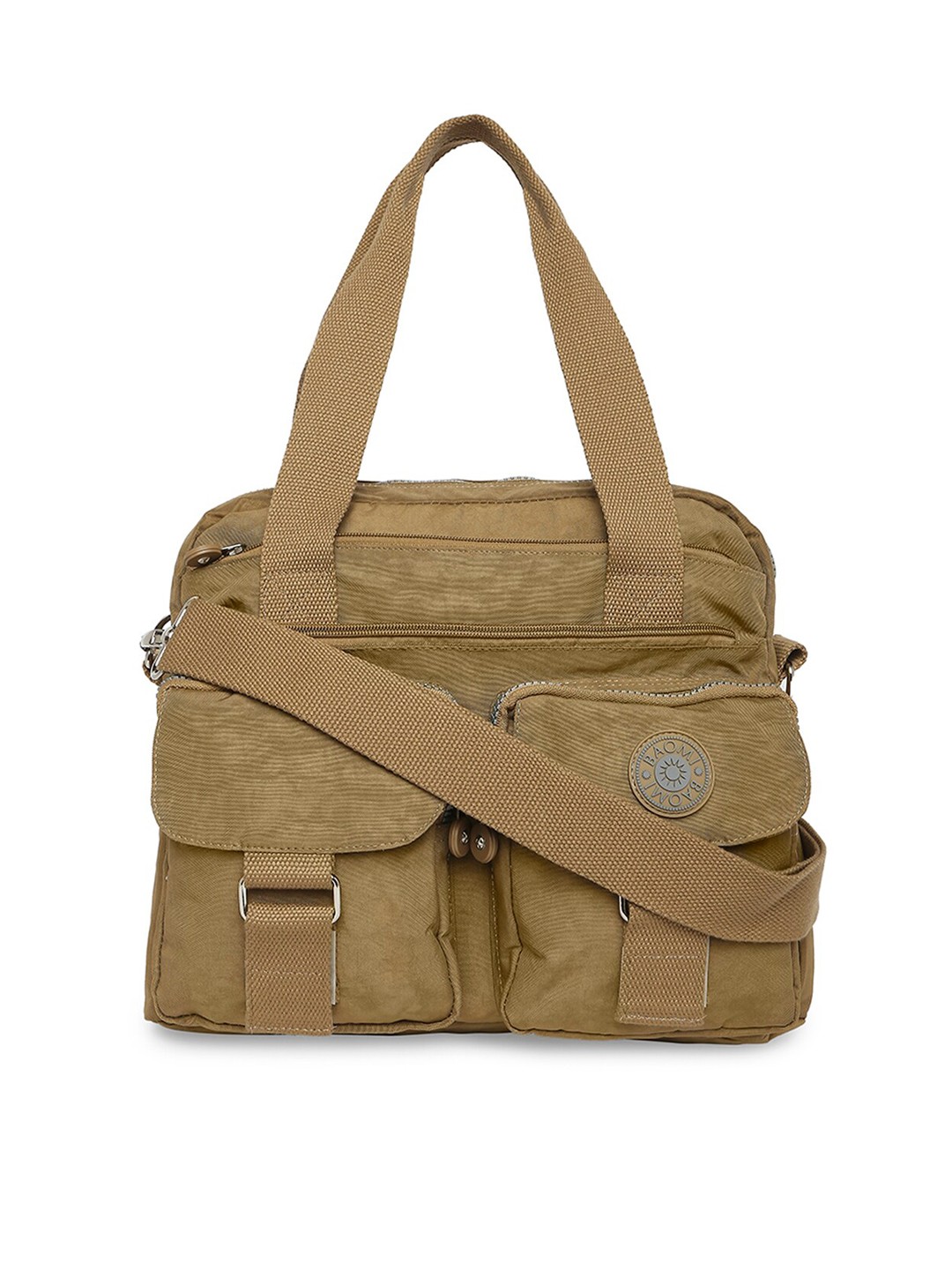 

BAOMI Yellow Textured Shopper Sling Bag