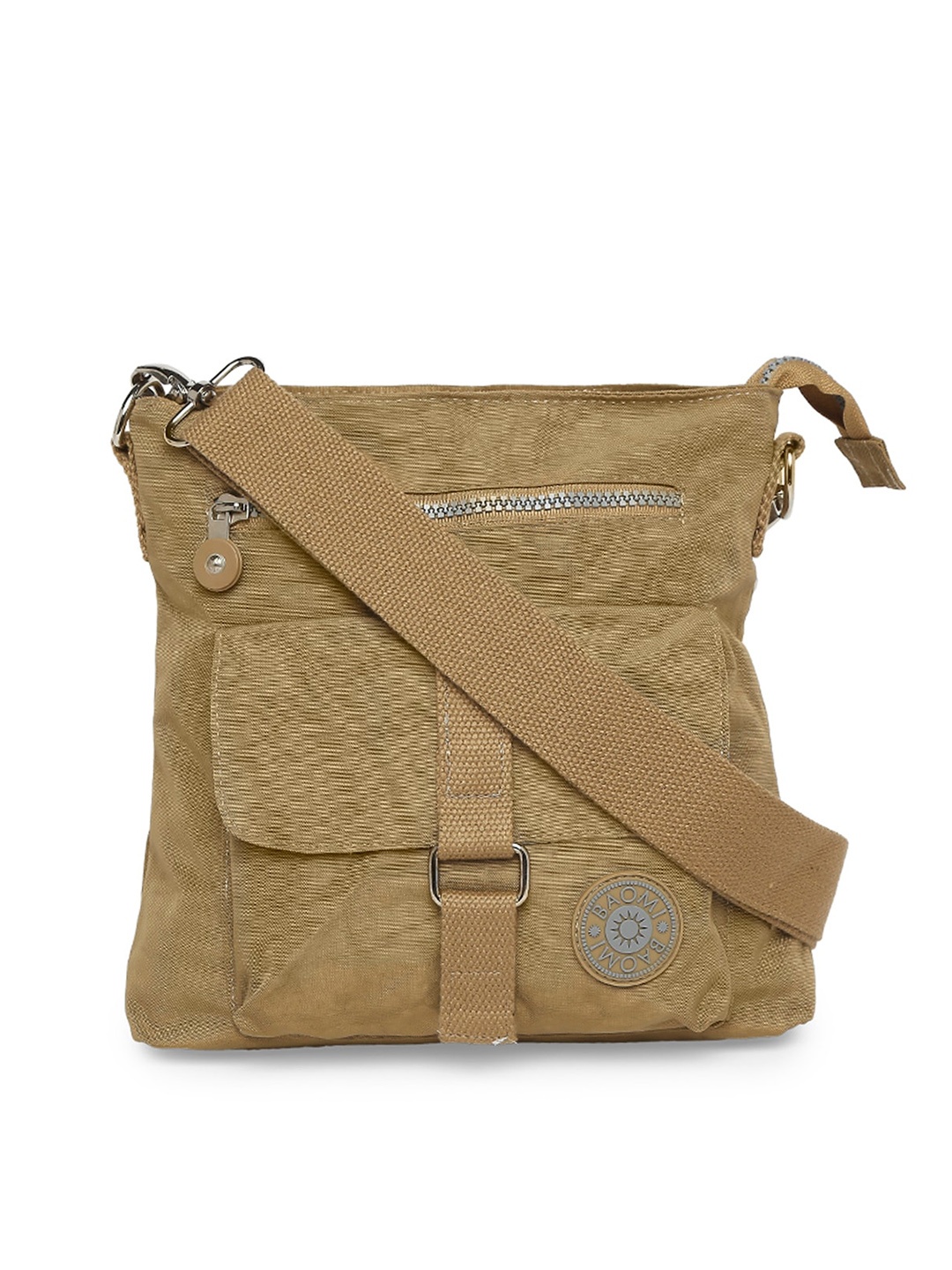 

BAOMI Yellow Oversized Structured Sling Bag