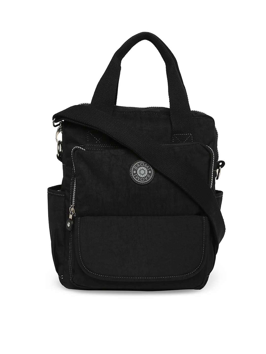 

BAOMI Black Oversized Structured Handheld Bag