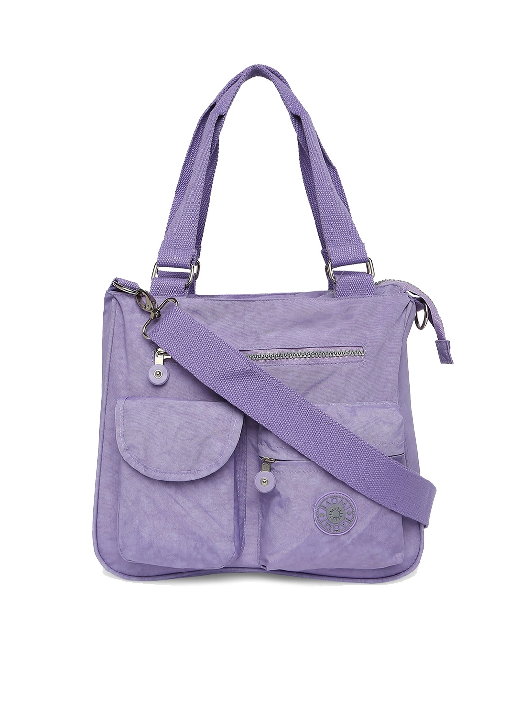 

BAOMI Purple Textured Structured Sling Bag