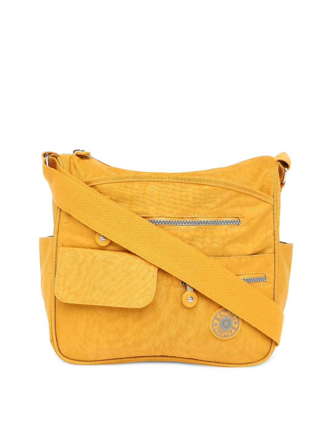 

BAOMI Yellow Structured Sling Bag