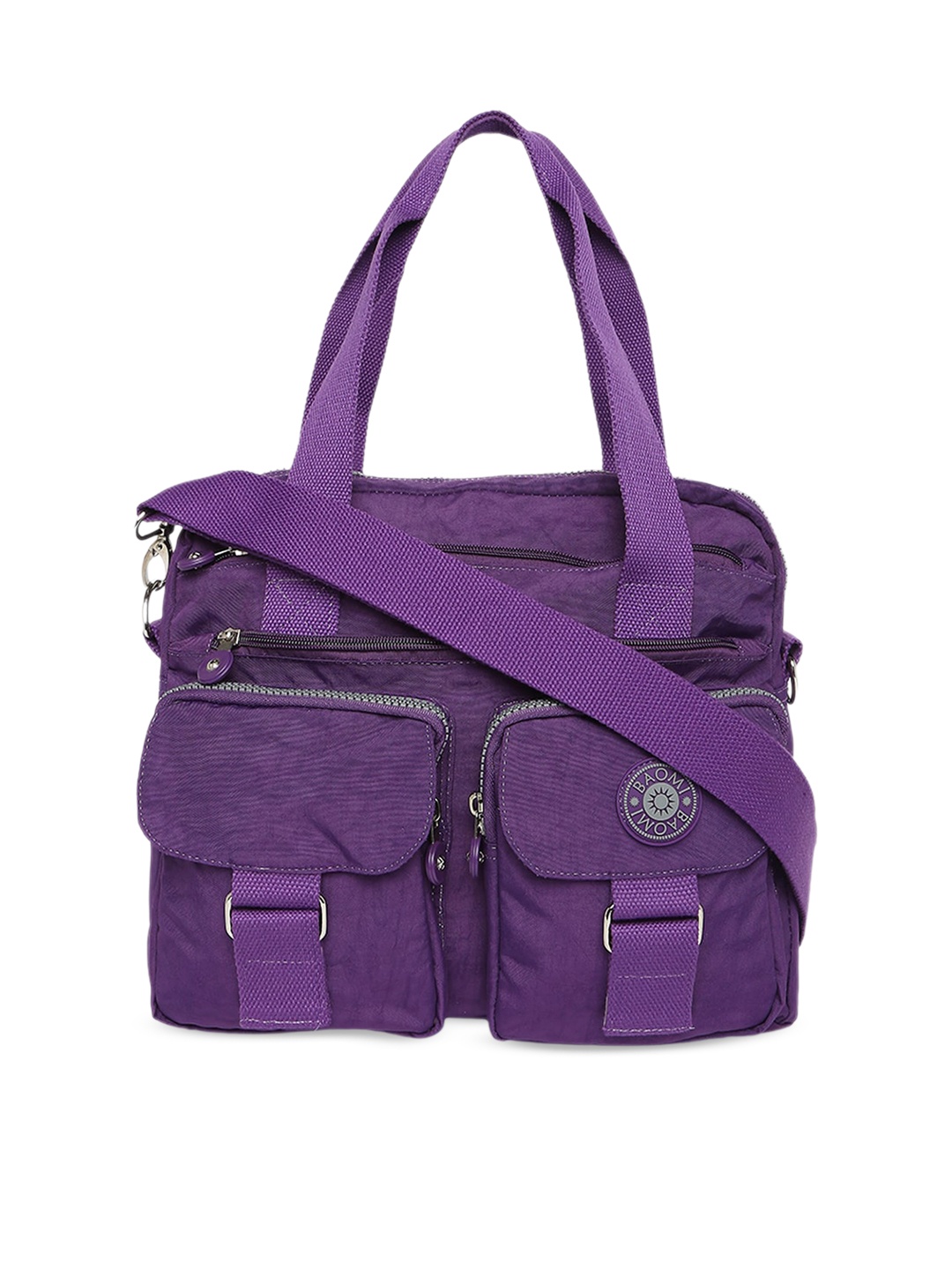

BAOMI Purple Shopper Handheld Bag with Tasselled