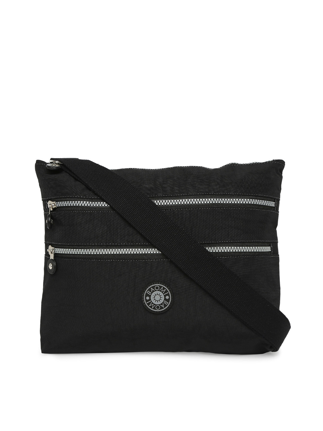 

BAOMI Black Structured Sling Bag