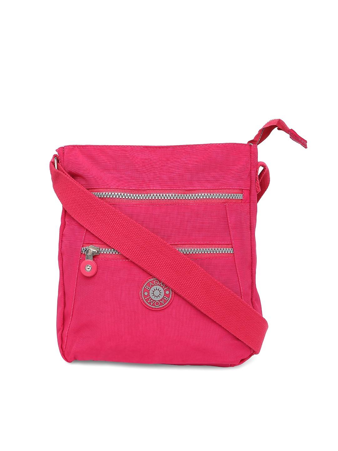 

BAOMI Pink Structured Sling Bag