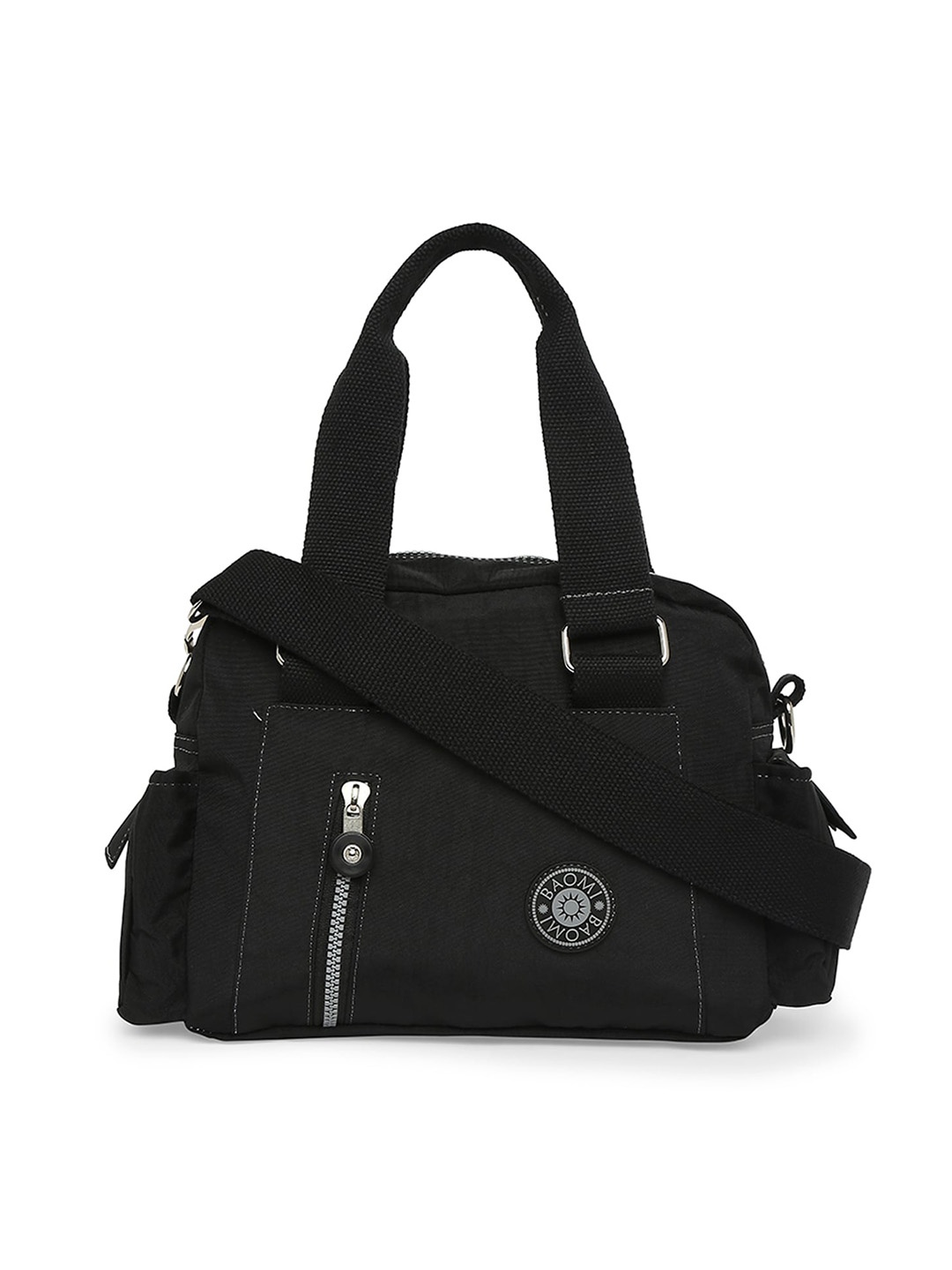 

BAOMI Black Structured Handheld Bag