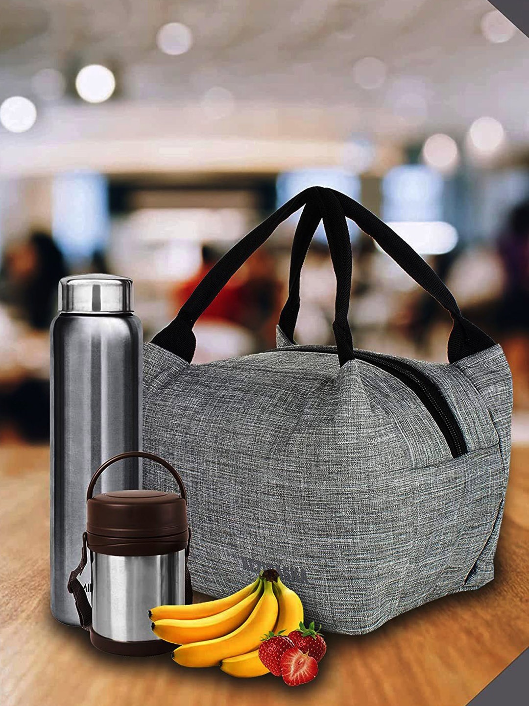 

AMYENCE Grey Lunck Bag